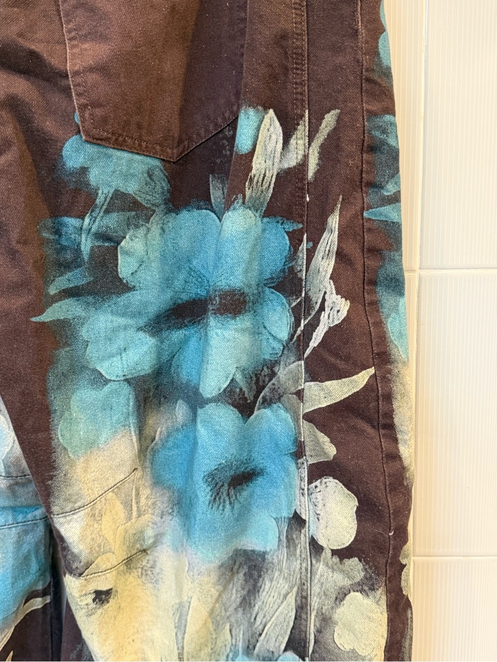 Free People Jeans with Blue Floral Print - Picture 13 of 13